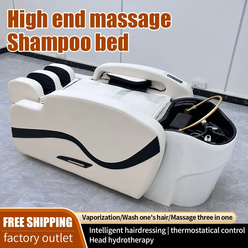 Luxurious Modern Leather Electric Massage Table Beauty Salon Shampoo Chair Electric Massage Table