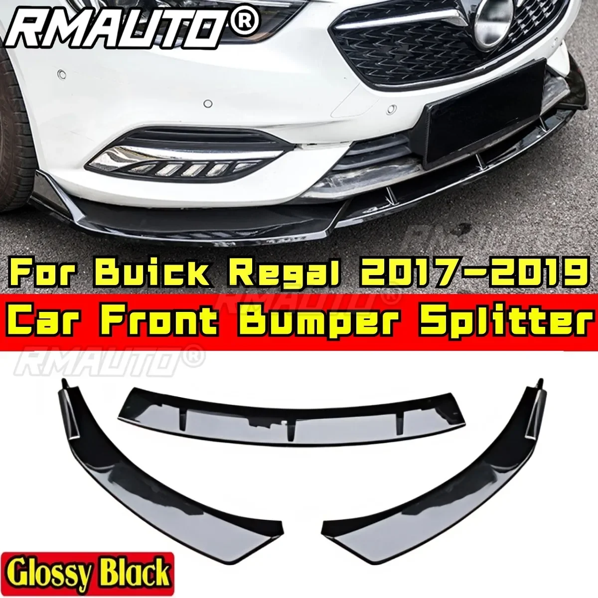 

Защита переднего бампера, совместимая с Buick Regal 2017-2019, комплект кузова, крышка переднего сплиттера, спойлер, диффузор, автомобильные аксессуары
