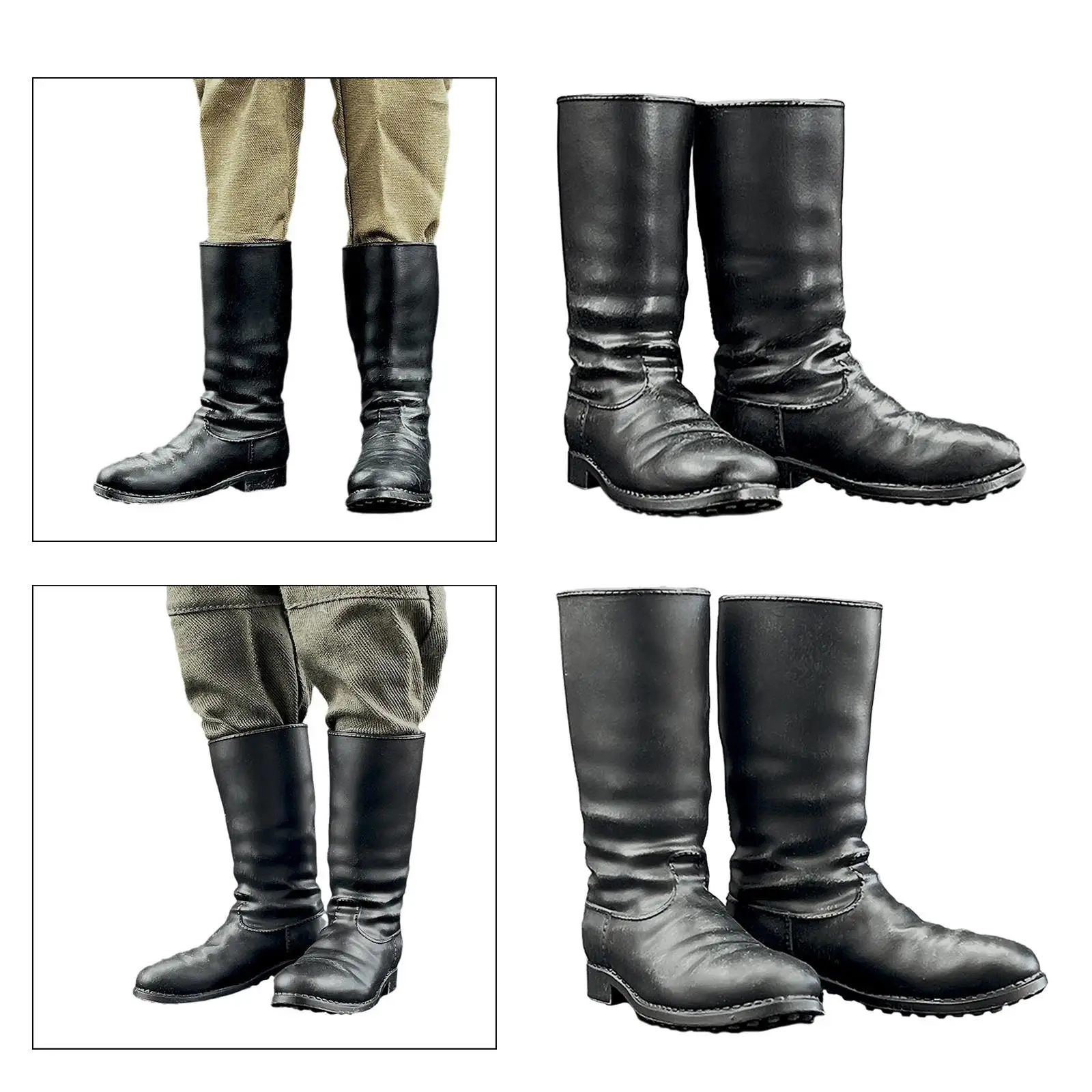 1/6 Scale Figure Boots Trend Hobby Toy Shoes High Boots Model Soldier Dress up