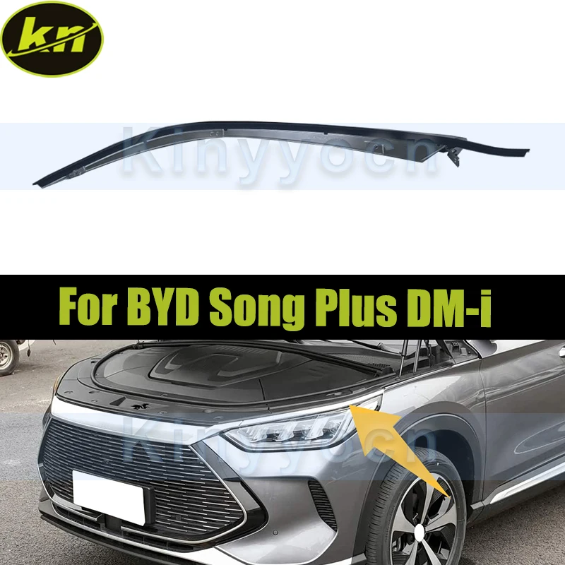

Chrome Front Bumper Headlight Molding Strip Trim For BYD Song Plus DM-i