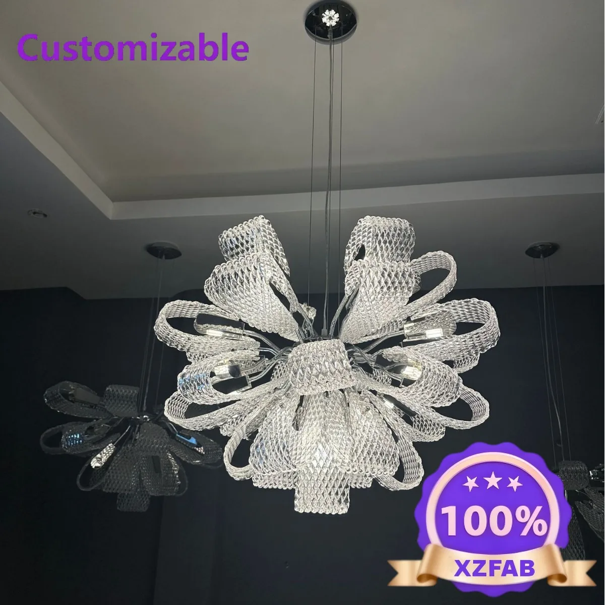 Factory Direct 2026 Simple French living room glass chandelier light luxury bedroom dining room villa creative designer personal