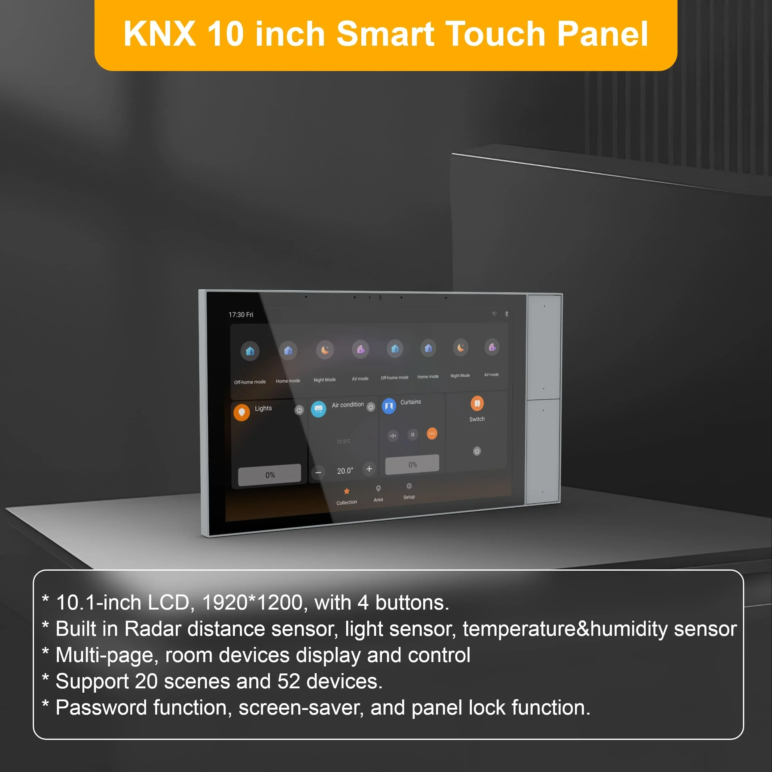 2026 Smart Touch Panel for Bus System Smart Scene Wall Switch KNX Home Automation Android Touch Controller