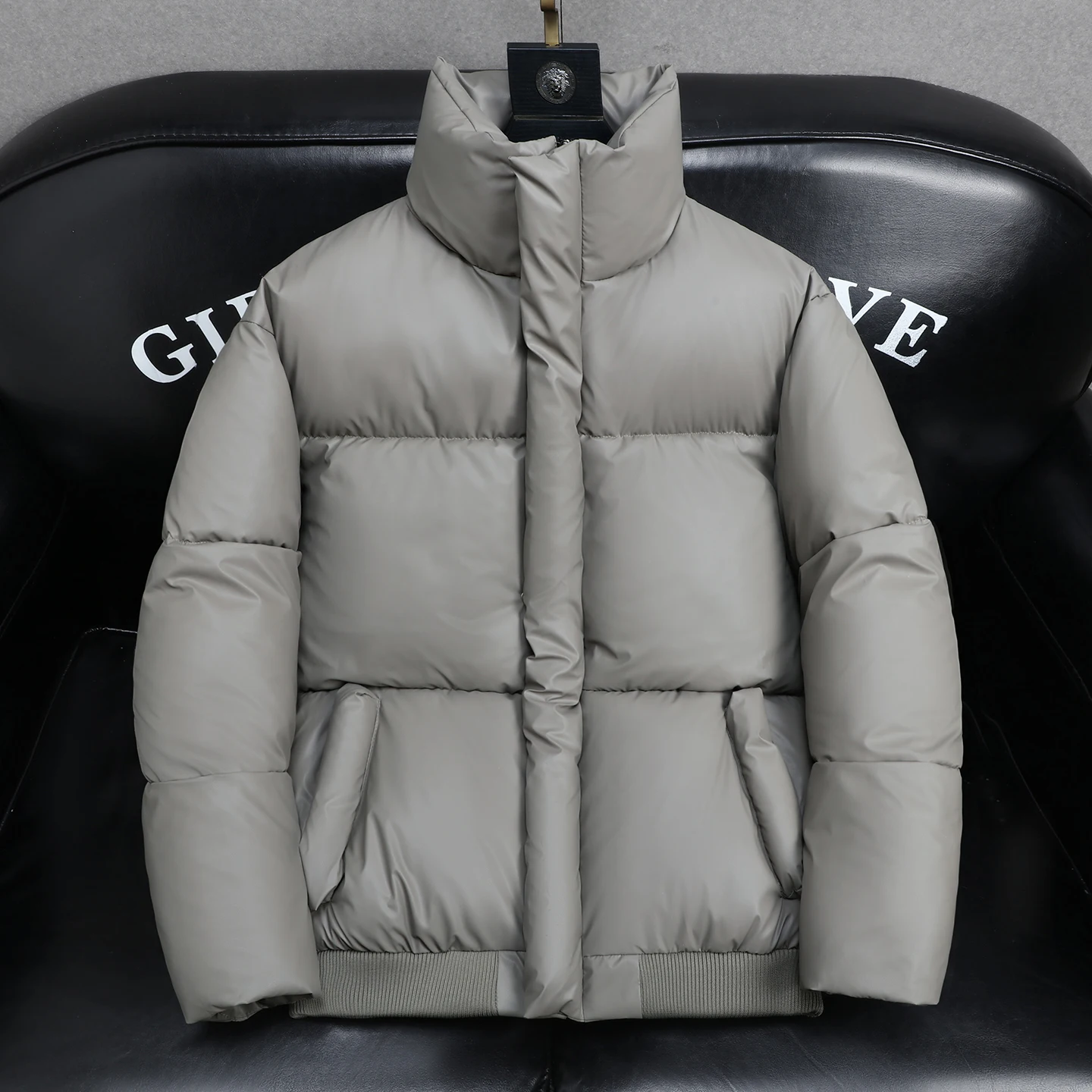 Casual 2025 Winter Men\'s PU Cotton-Padded Jackets Outwear Solid Color Warm Parkas Plus Size M-5XL Windproof Thick Coats Clothing