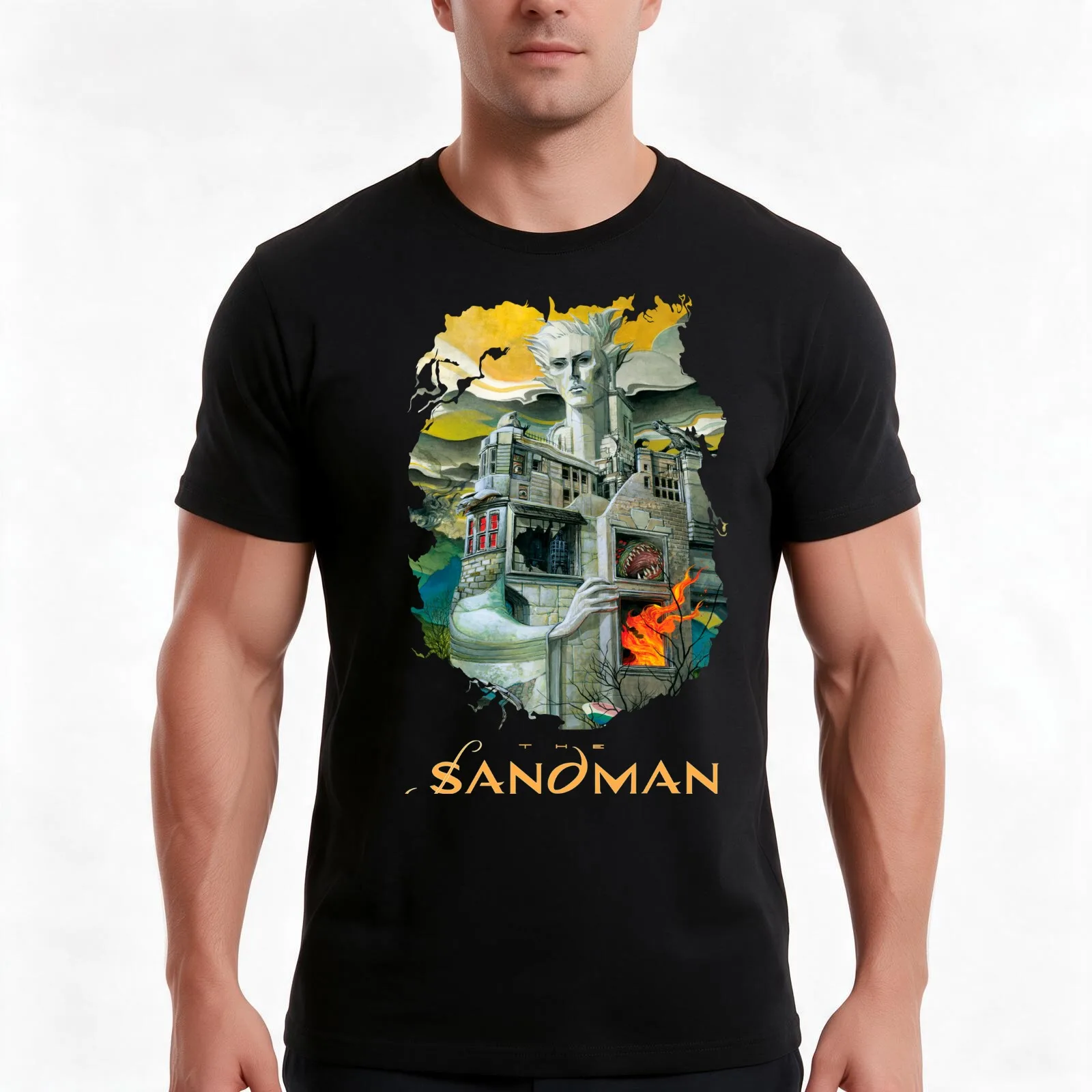 the Sandman house morpheus dream T-Shirt Summer Casual Cotton Tee Oversized Streetwear Tops Vintage Graphic Print