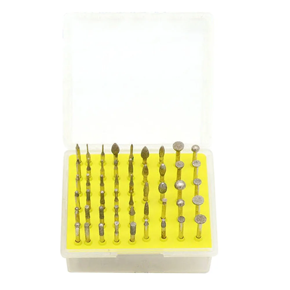 

50pcs Carving DIY Tool With 3mm Shank Polishing Bits Home Abrasive Grinding Heads Engraving Diamond Rotary Burr Set Industrial