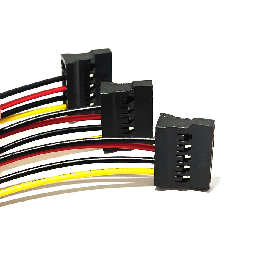 5pcs IDE Molex 4Pin Male to SATA Female Splitter Cable 1 to 3 1 to 2 1 to 1 Extend Convert Wire PC Computer Hard Disk Power Cord