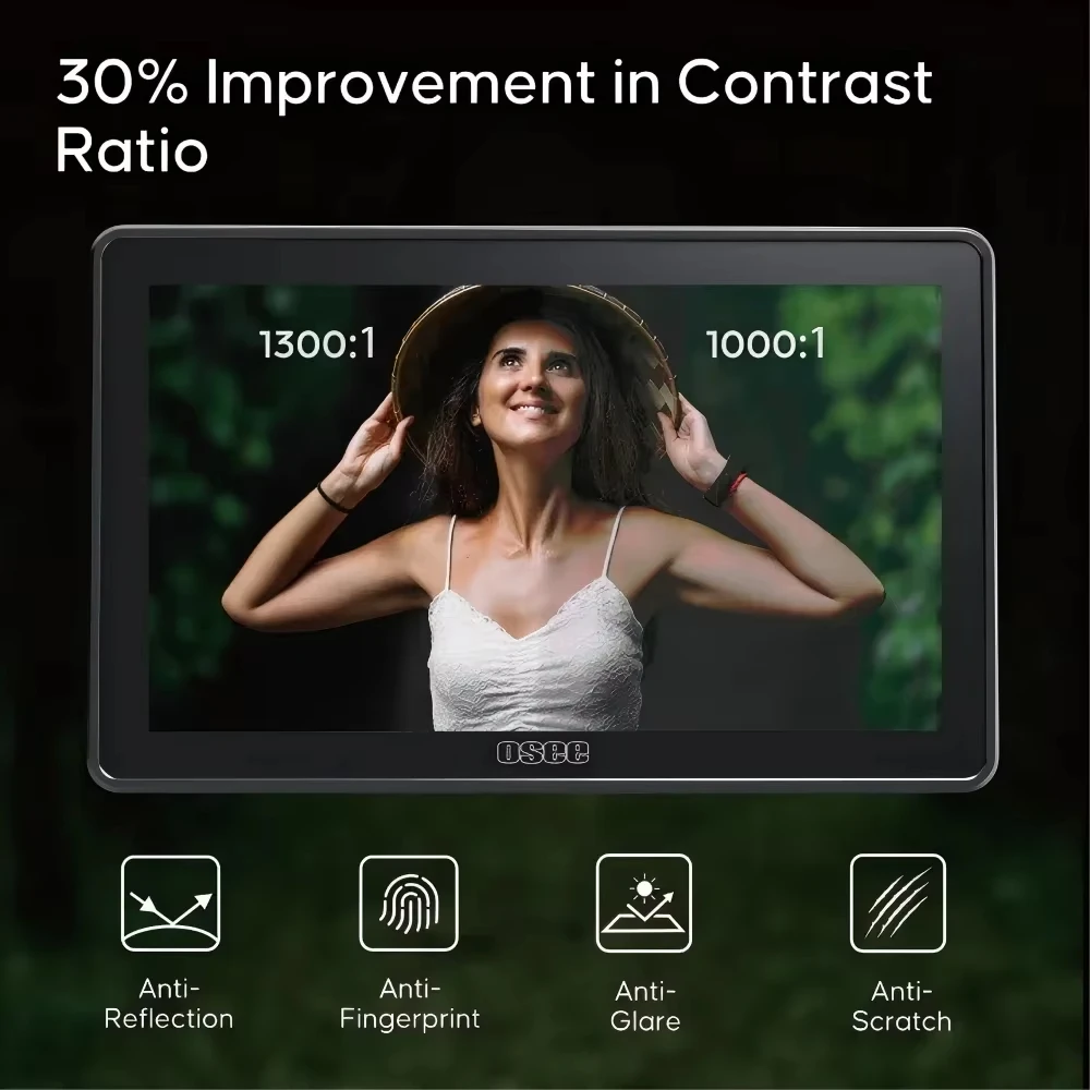 Monitor Kamera Lapangan Osee G7 Pro 7 Inci dengan Layar Sentuh Kontrol