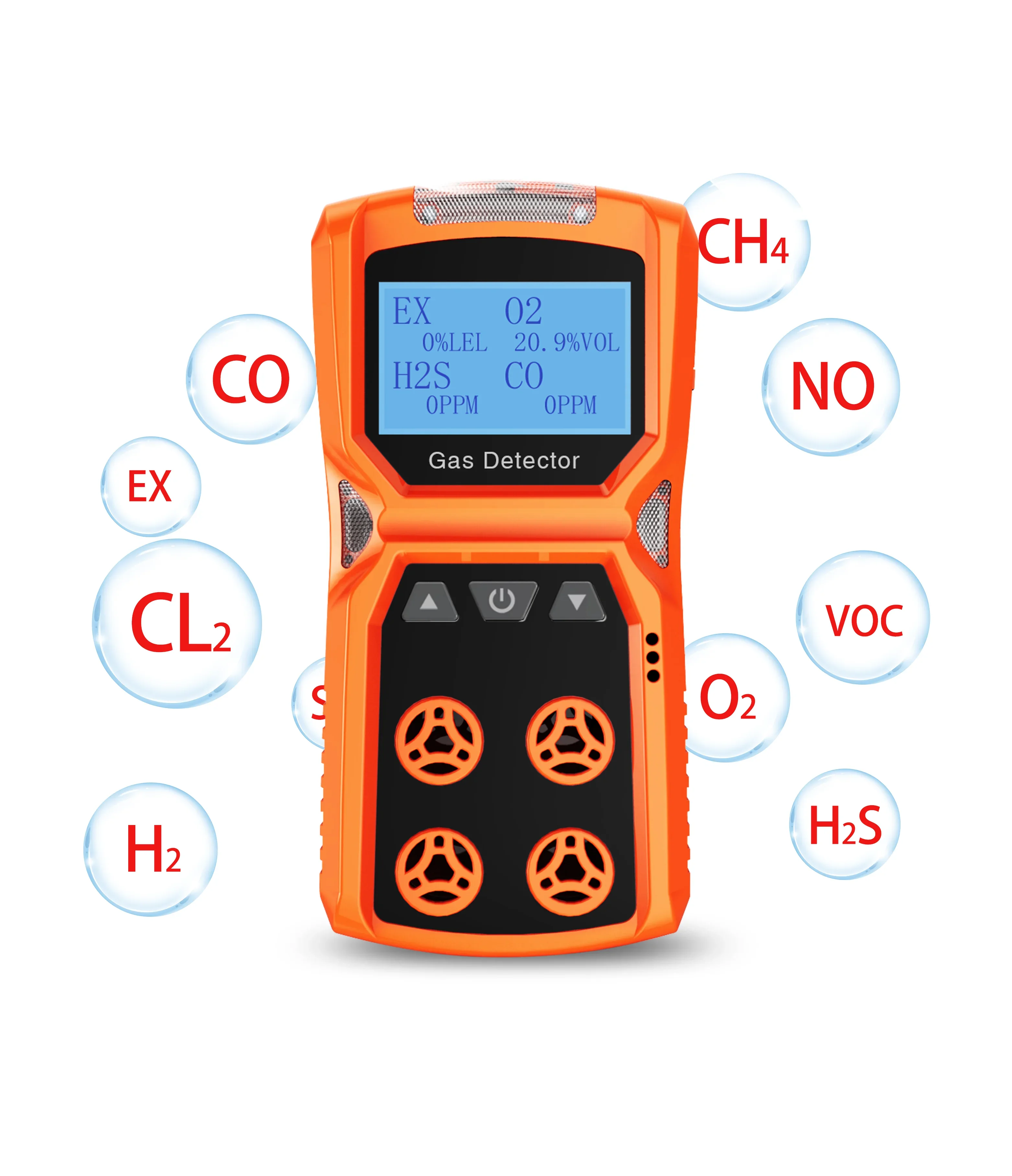 Aikesi 4 in 1 Gas Analyzers Multi Gas Detector LEL Combustible H2S O2 CO Portable Gas Leakage Detector LPG Industry