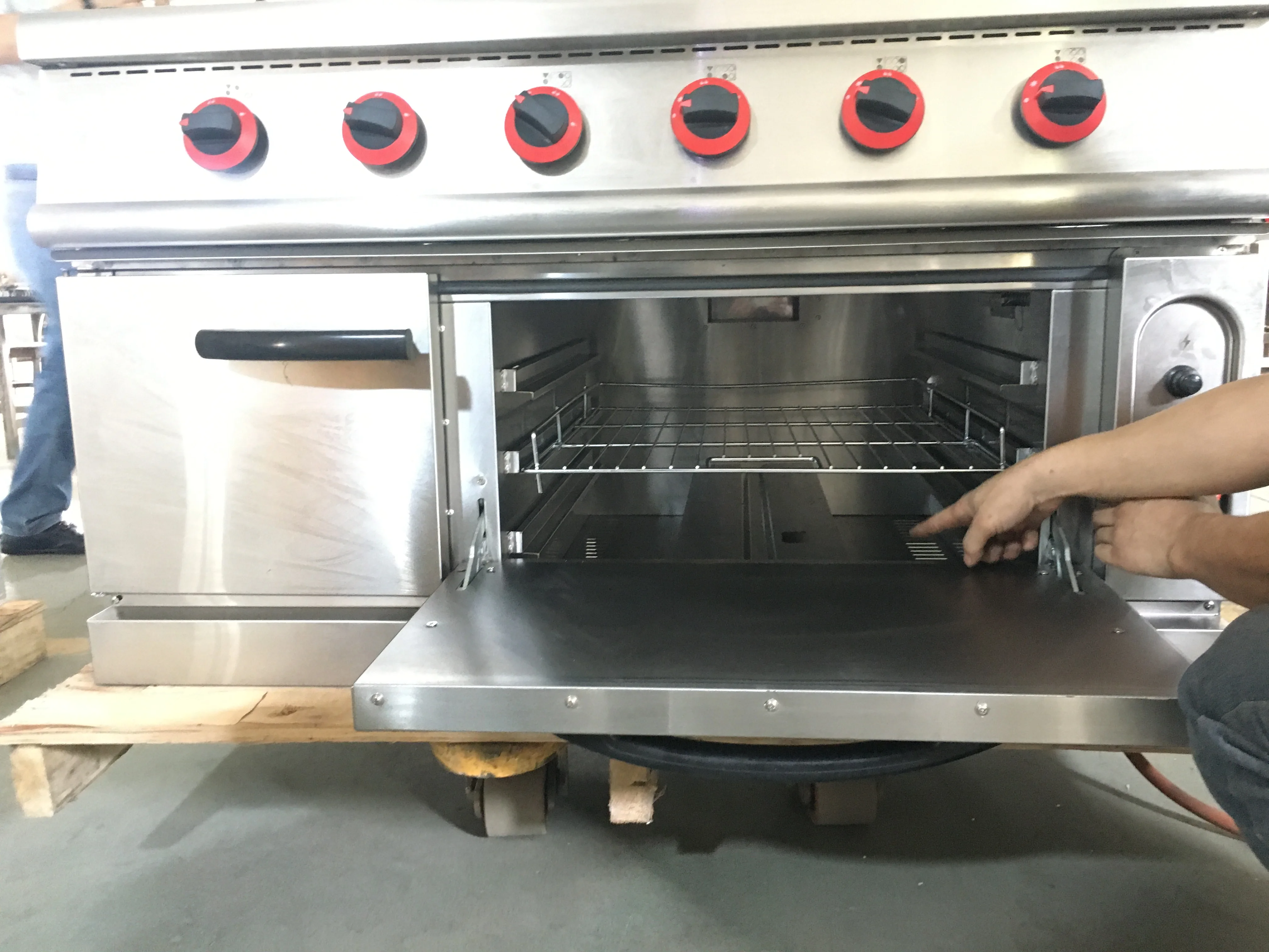 6 Burners Gas Stove Gas Range Stove 6 Burners Commercial Gas Stove with Oven for Sales