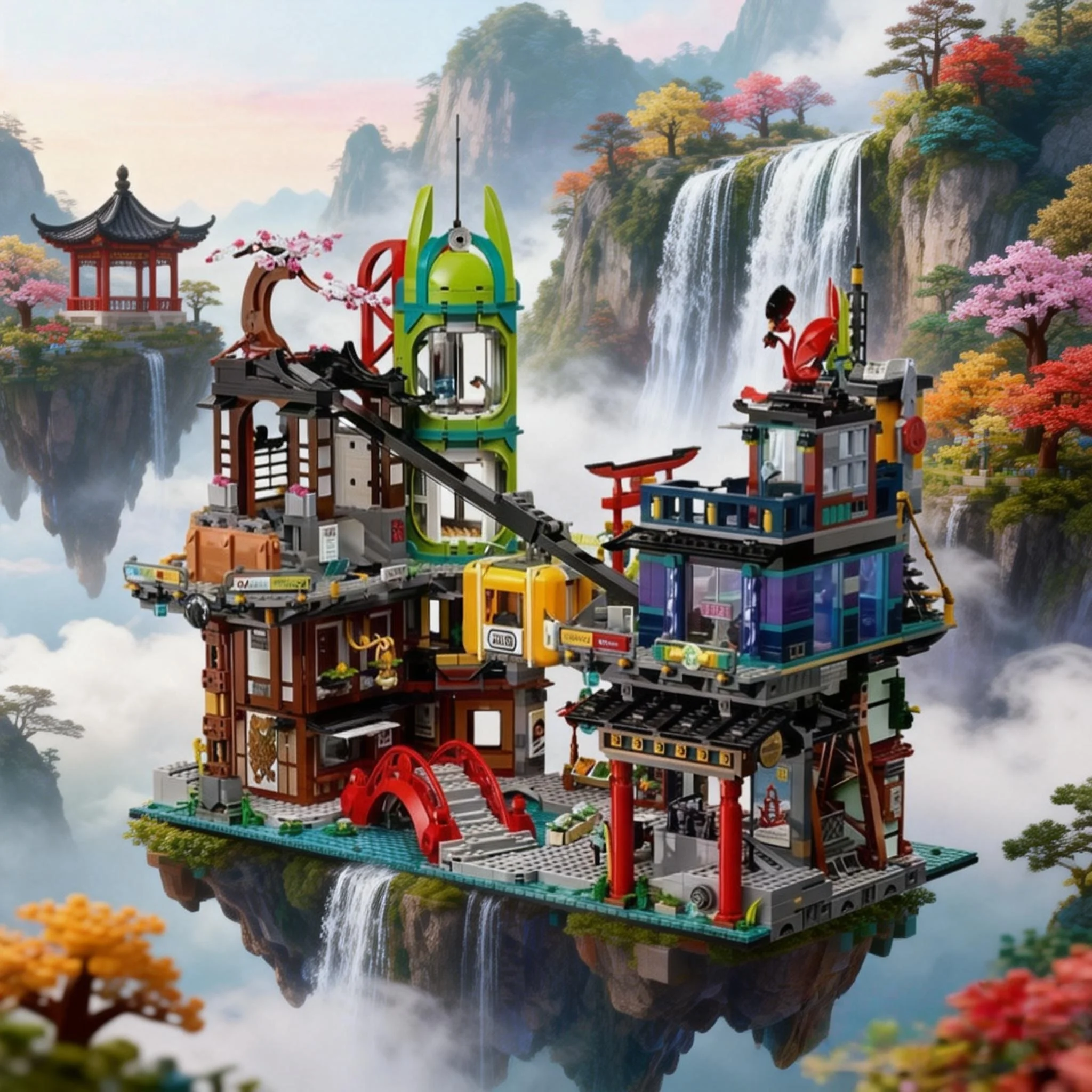 

2026 New Model MOC 6163 PCS City Market · City Garden Creative Building Blocks, Compatible Toy for Kids and Adults, Ideal Christ