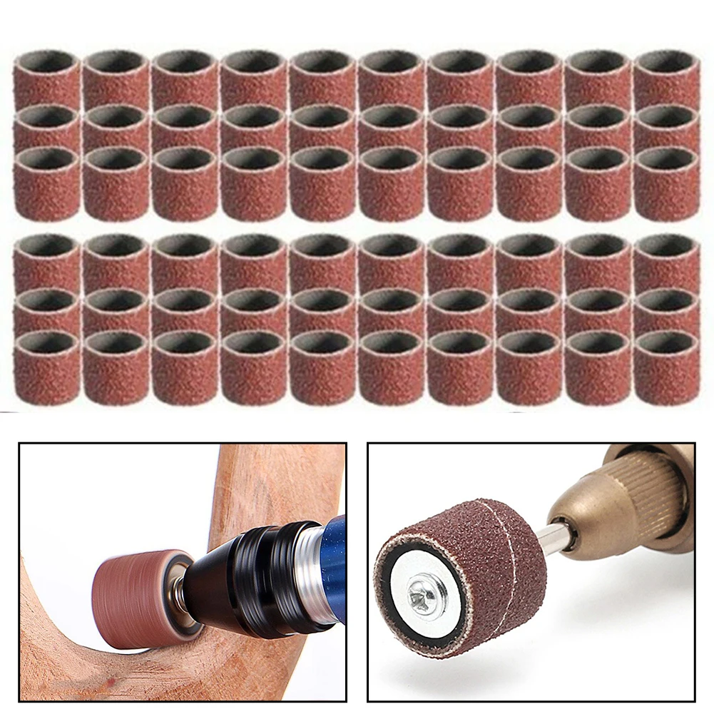 60 Sanding Belts 12.5mm x 12.5mm for Rotary Tool Based Finishing Tasks on Metal Plastics and Composite Materials