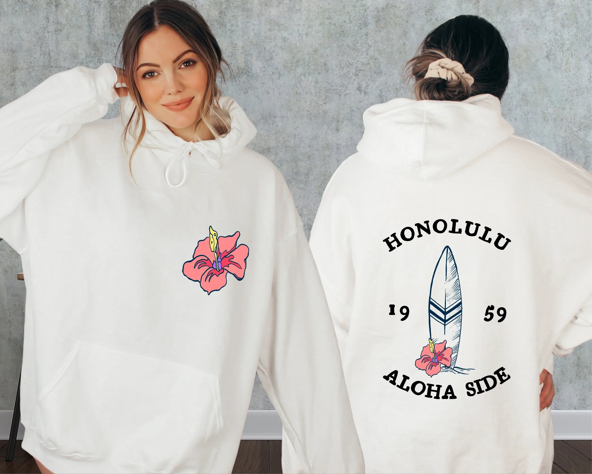 

Honolulu Aloha Side Толстовка Мужская и женская толстовка с длинными рукавами Пуловер Y2k Топы Модная осенне-зимняя одежда Толстовки