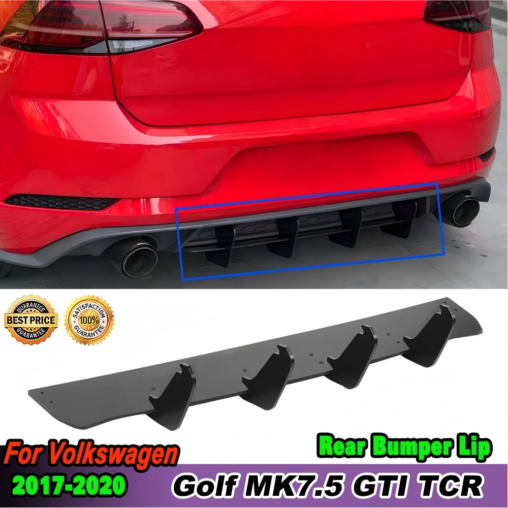 

Rear Bumper Diffuser Lip for Volkswagen Golf MK7.5 GTI TCR 2017-2020 Lower Bumper Lip Diffuser Splitter Spoiler Exter BodyKits