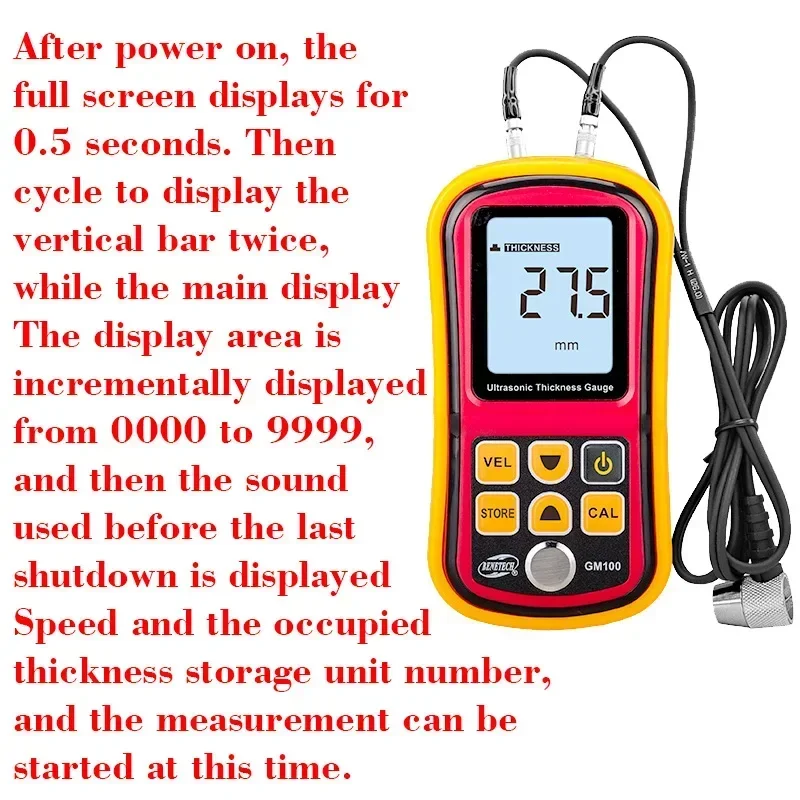 Gm100 Ultrasonic Thickness Gauge Metal Thickness Measurement