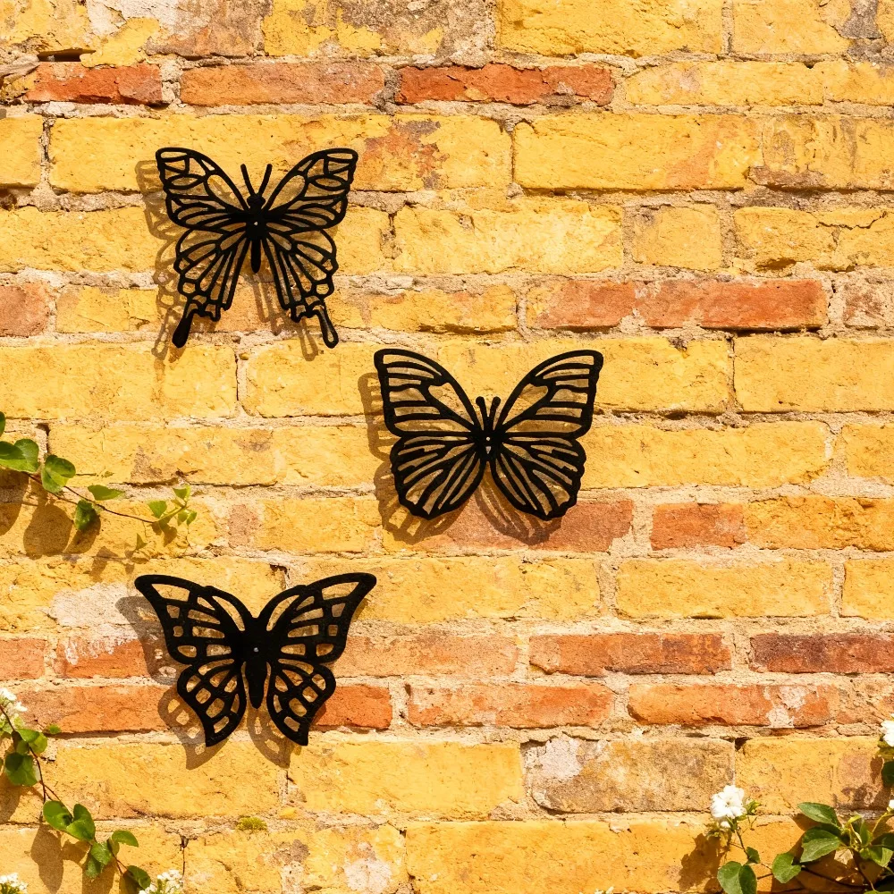 Metal Butterfly Wall Art Decor for Fence & Home Rustic Cottage Style Ideal Holiday Gift