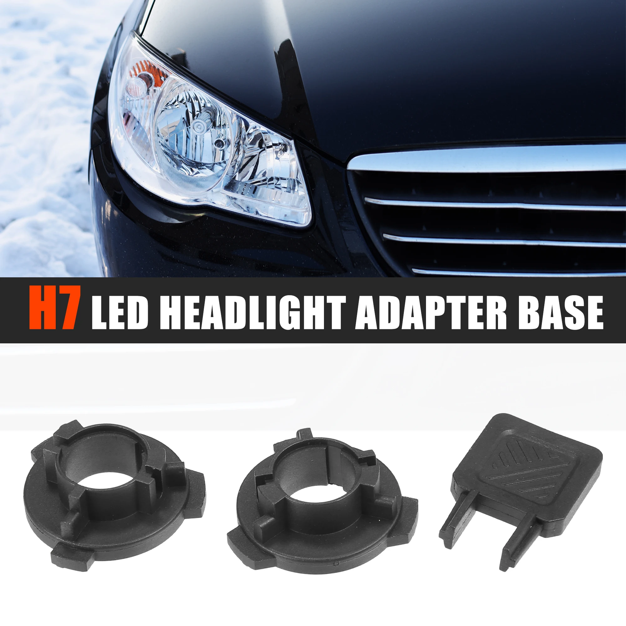 UXCELL 1 Set Car H7 LED Headlight Adapter Bases with Key for Volkswagen Tiguan 2019