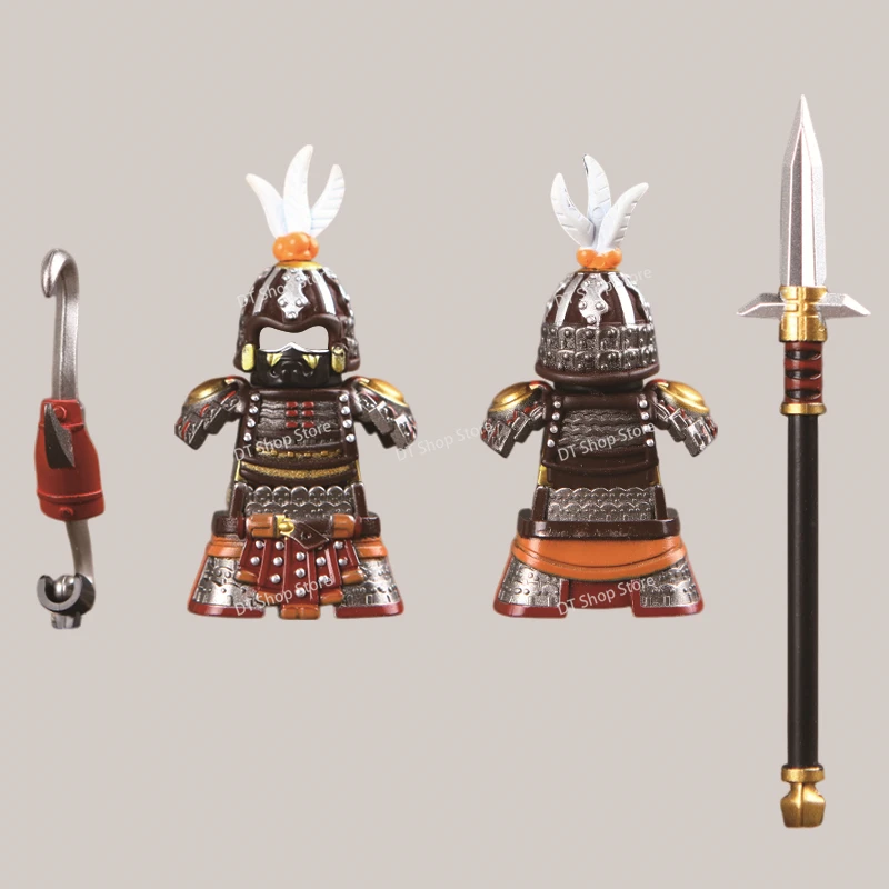 

R861 MOC Chinese History Three Kingdoms Heroes Heavy Armored Soldier bricks Figure Building Blocks Assemble scene Kids for Toys