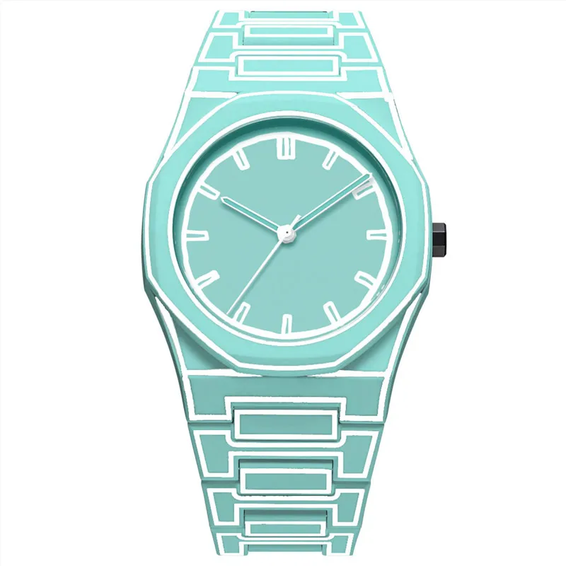 2025 Creative Lightweight Polycarbonate Case High Tech Black White Green Leisure Waterproof Quartz Men's Watches