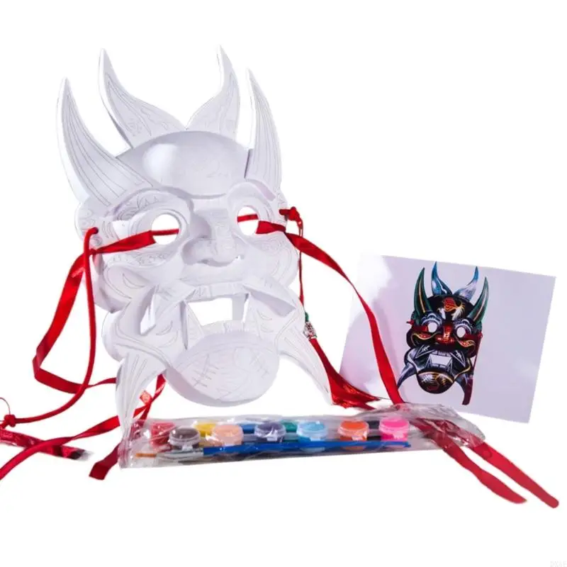 

DXAE DIY Blank Paintable Mask Sets Blank Nuo Operas Mask для художественных проектов, театр