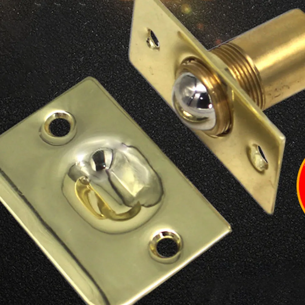 

2pcs Pure Copper Door Beads Lock Invisible Spring Cabinet Latch Catcher Ball Touch Thick Durable Wear-Resistant Easy Install