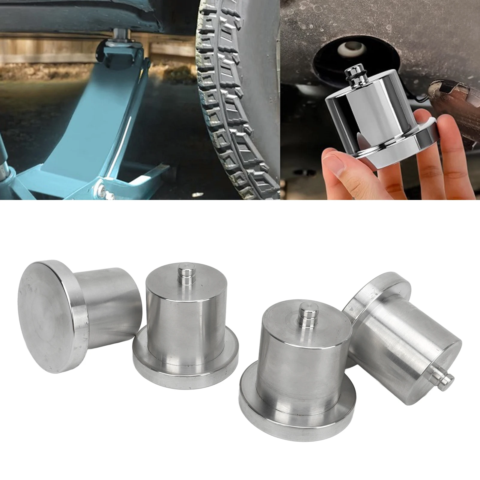 

4Pcs Lifting Jack Pad Floor Puck Lift Point Adapter Replacement For Car Repair Maintenance
