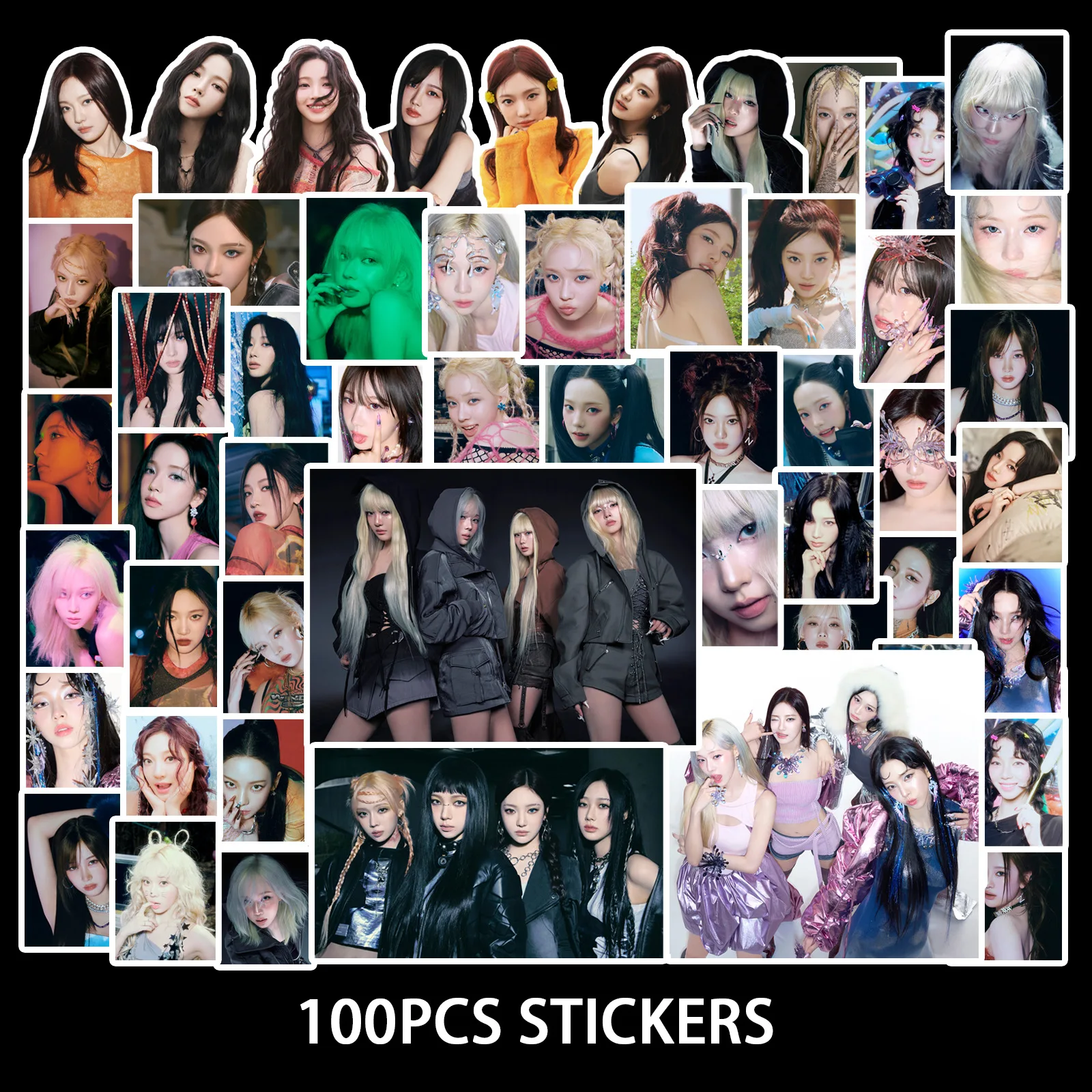 

100pcs/Set Kpop Idols Winter Giselle Album Armageddon Sticker Self-adhesive Graffiti Decal Karina NingNing Fans Collection Gift