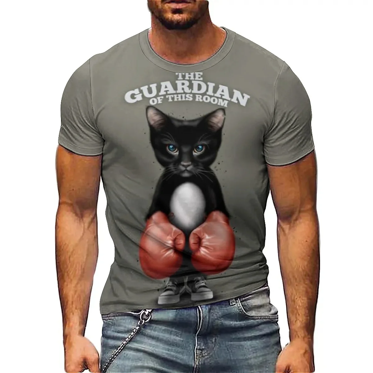 

Breathable Quick-Dry Street Style Men's 3D Printed Short Sleeve T-Shirt - High-Quality Print & Soft Fabric