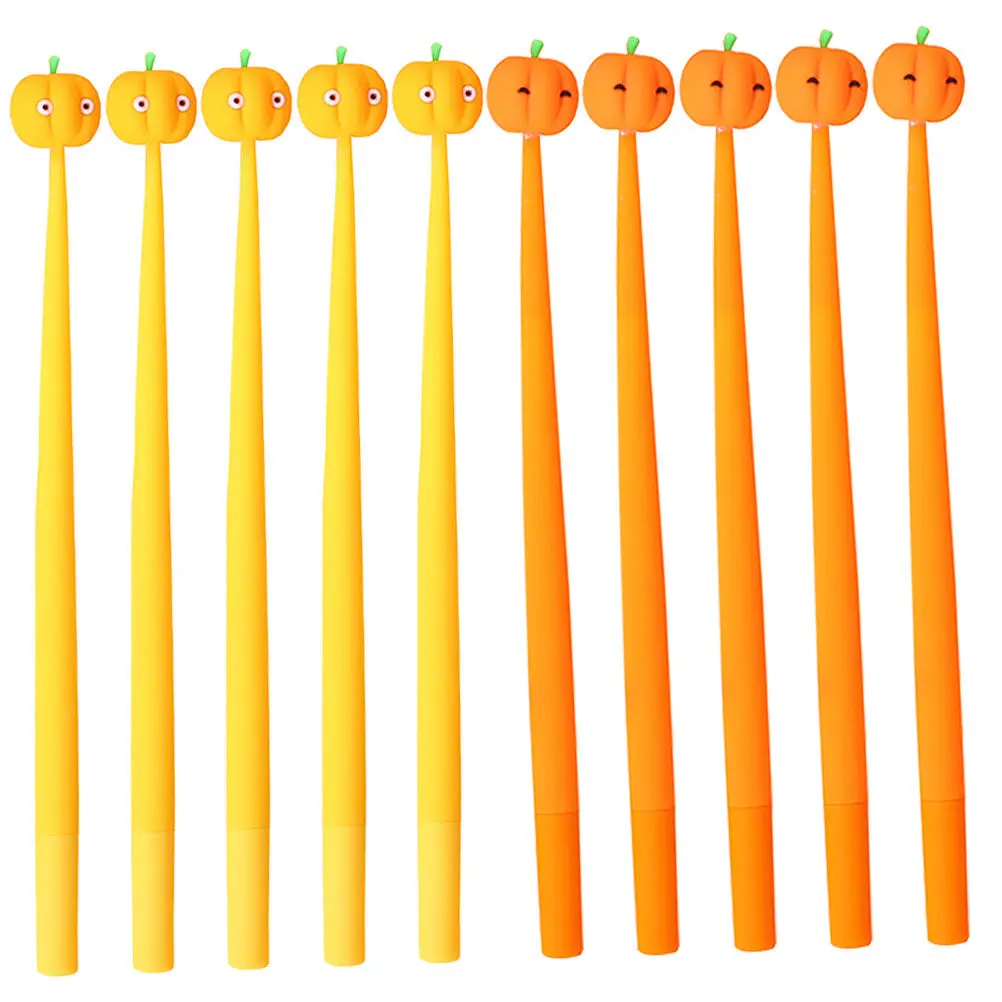

10Pcs Pumpkin Gel Pens Creative Cute Sign Pens Portable Smooth Writing Multipurpose School Office Student Stationery Gifts