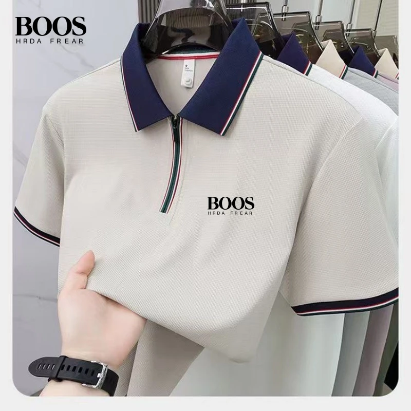 New summer high-quality short sleeved polo shirt for men, fashionable, casual, breathable, cool and versatile top — купить у AliExpress WW