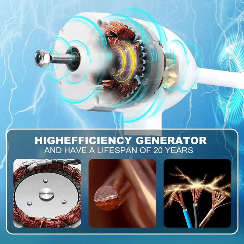 Imagem -02 - Windmill Turbine Generator com Controlador de Carga Mppt para Uso Doméstico Dynamo Energia 3kw 12v 24v 48v 3kw Dias de Entrega ue Entrega