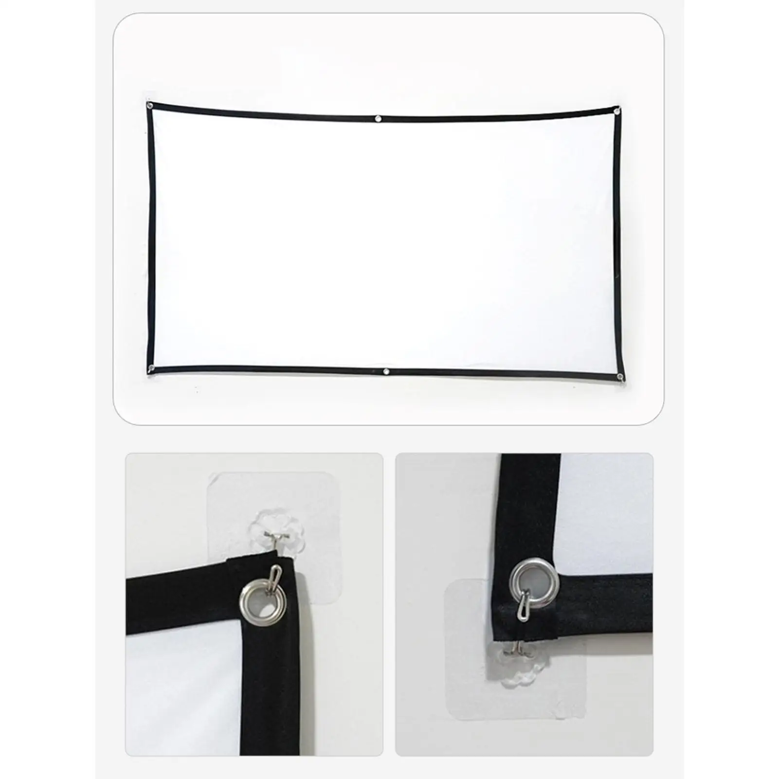 Outdoor Projector Screen Portable Foldable Video Equipment Magnetic Roll-up Large Theater Screen for Indoor Camping RV Backyard