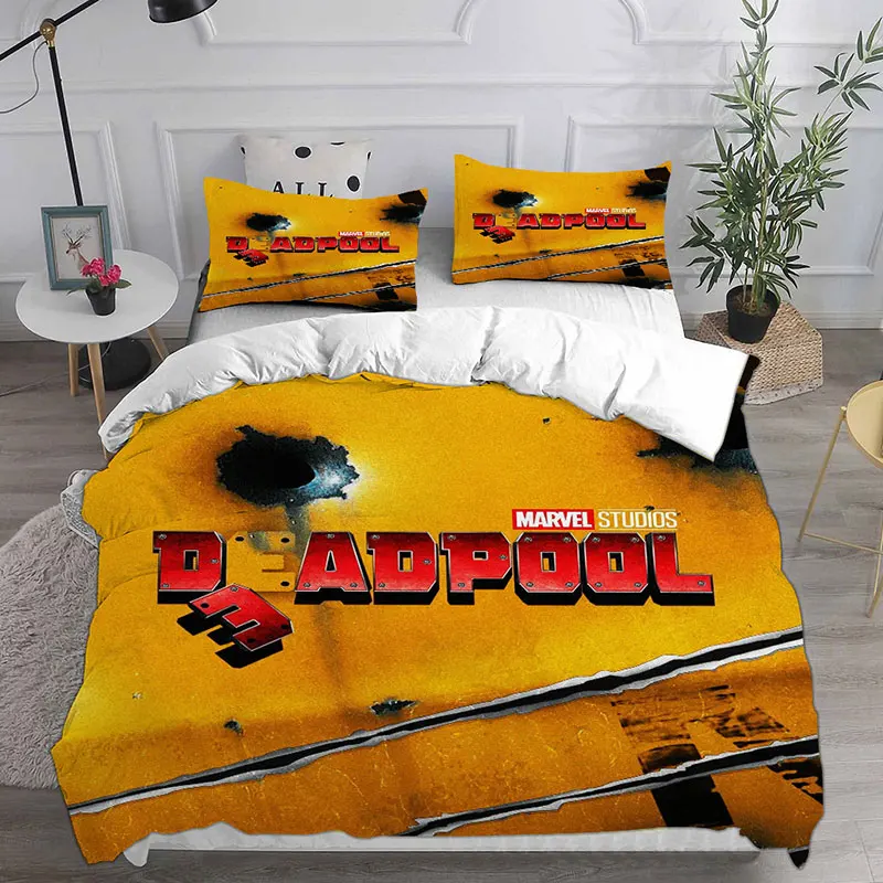 Deadpool Bedding Sets Comforter Quilt Bed Cover Duvet Cover Pillow Case 2-3 Pieces Sets Kids Adult Size