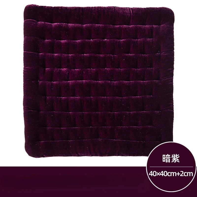 Hoogwaardig Licht Luxe Slaapkamer Fluweel Zitkussen Retro Effen Kleur Woonkamer Vierkant Stoelkussen Restaurant Zitkussen