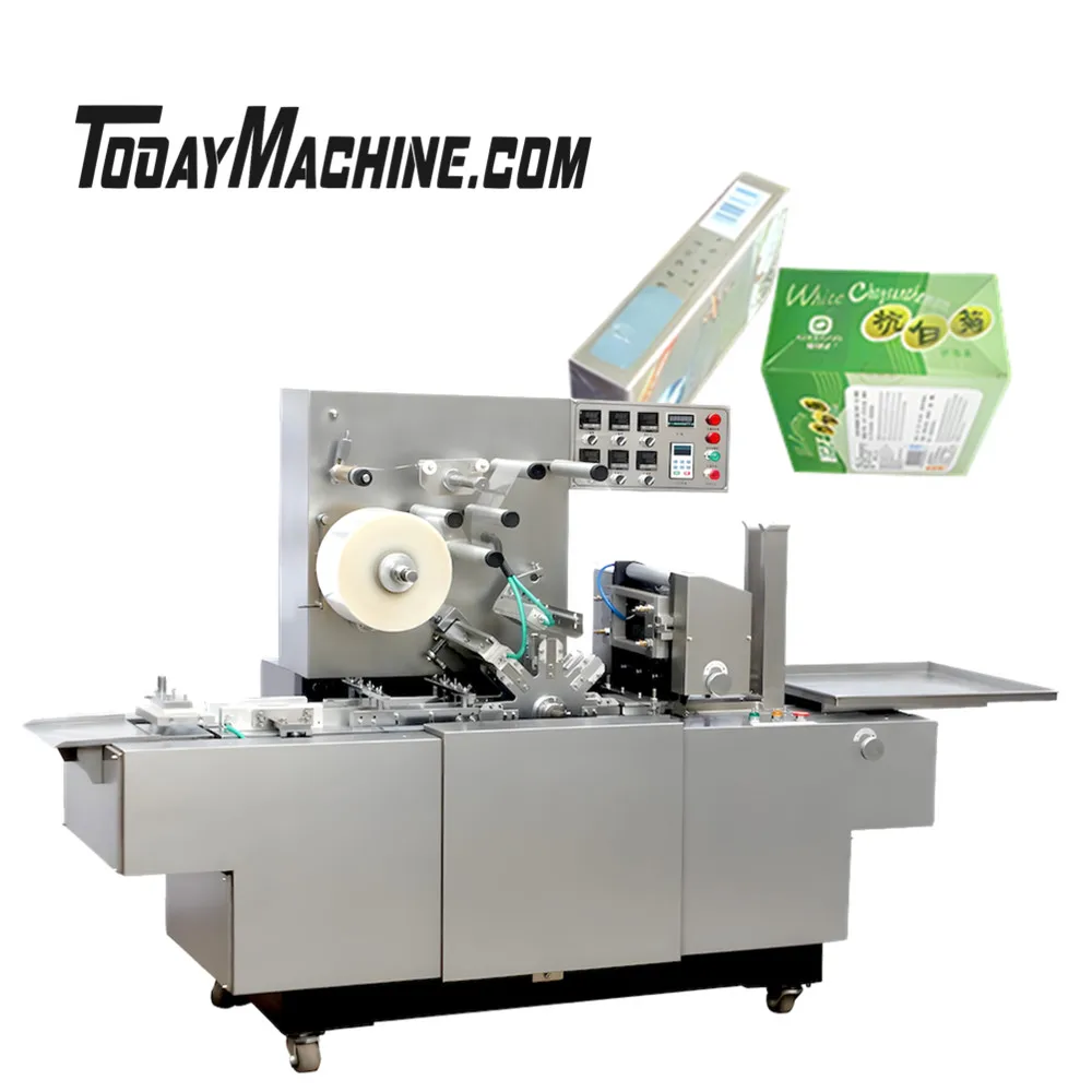 Automatic 3D Box Cellophane Packing Machine Line