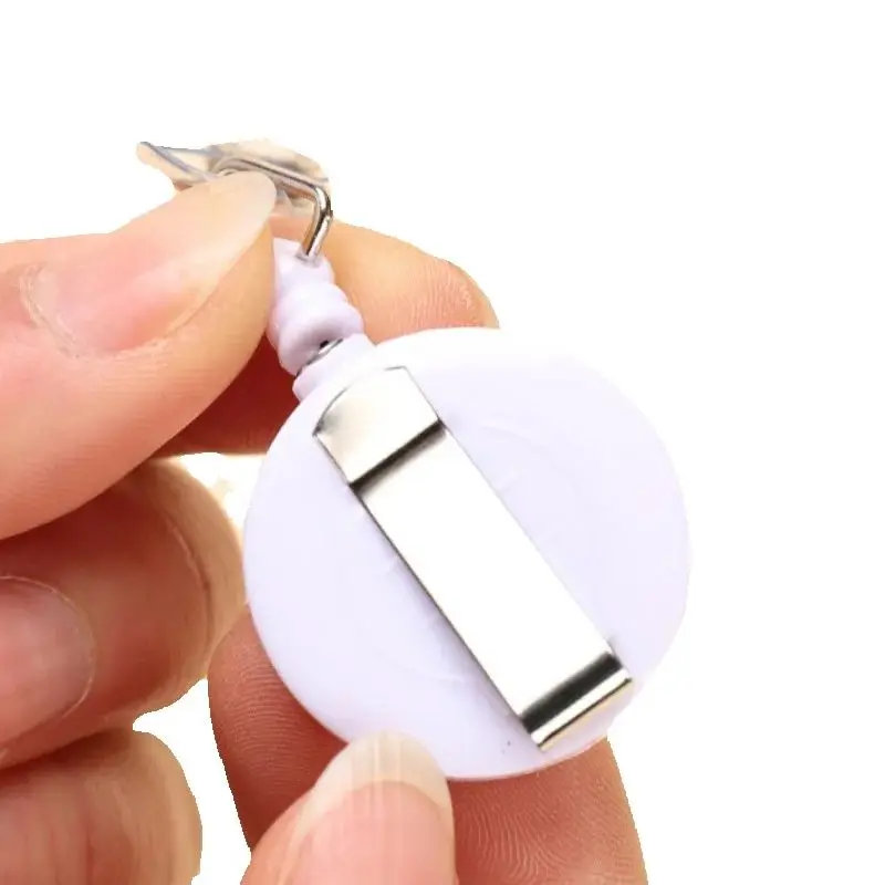 

5Pcs/Set Plastic Badge Reels Keychain for Pass Work ID Card Holder Badge Sleeve Clips Retractable Office Working Permit Reels