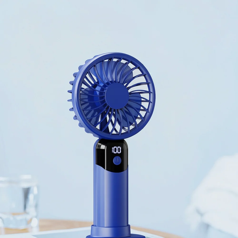 For Yajialuo Portable Mini Fan USB Rechargeable Desktop Cooler 6 Speed Digital Display Silent Air Blower Outdoor Handheld Device