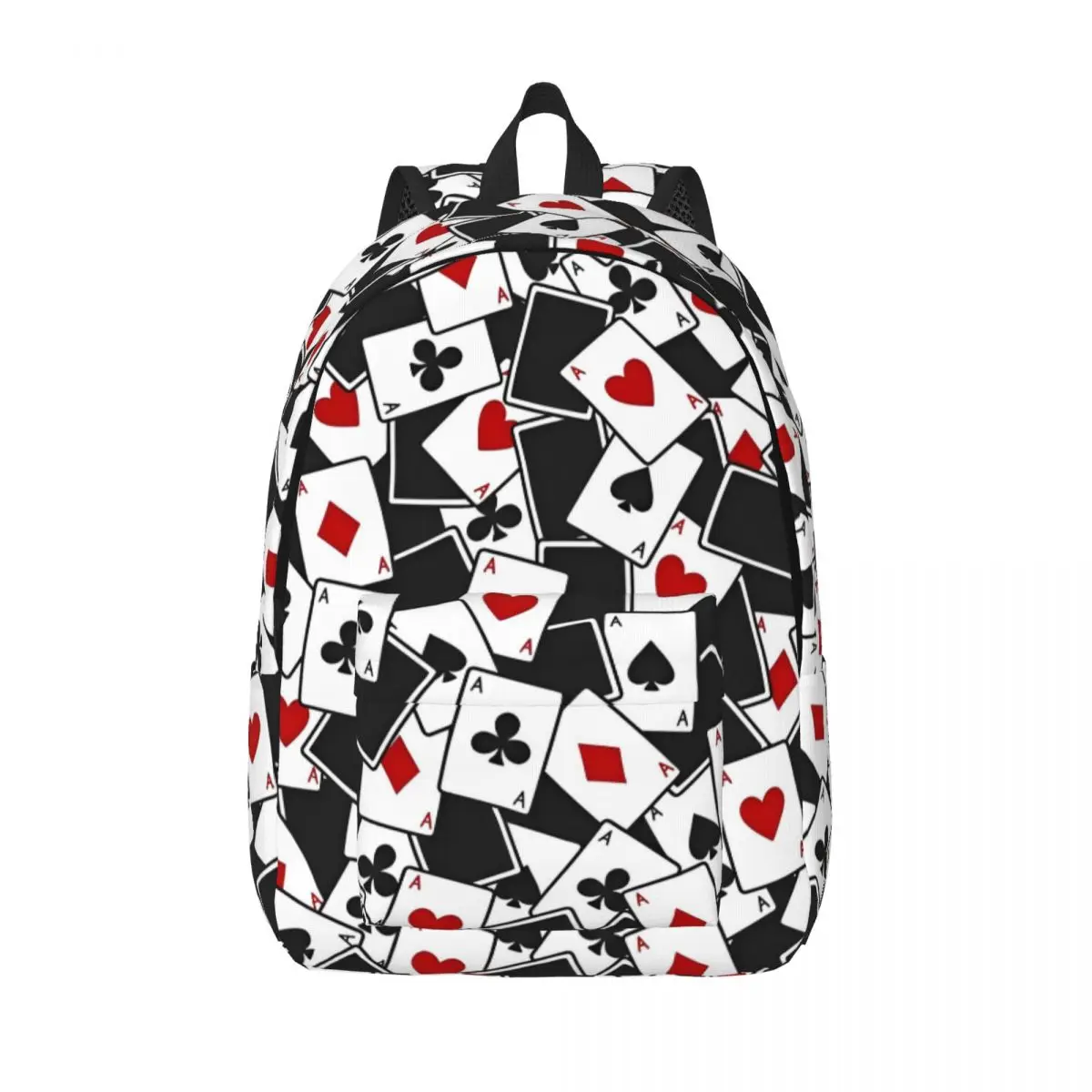 Kaartpakken Poker Art Esthetiek Rugzak Voor Mannen Vrouwen Tiener Middelbare School Business Dagrugzak College Canvas Tassen Sport