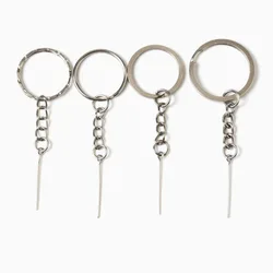 20pcs/lot  Needles Eye Pins Keychain Split Ring Key Chains Keyrings DIY Retro Fashion Keychains Accessories