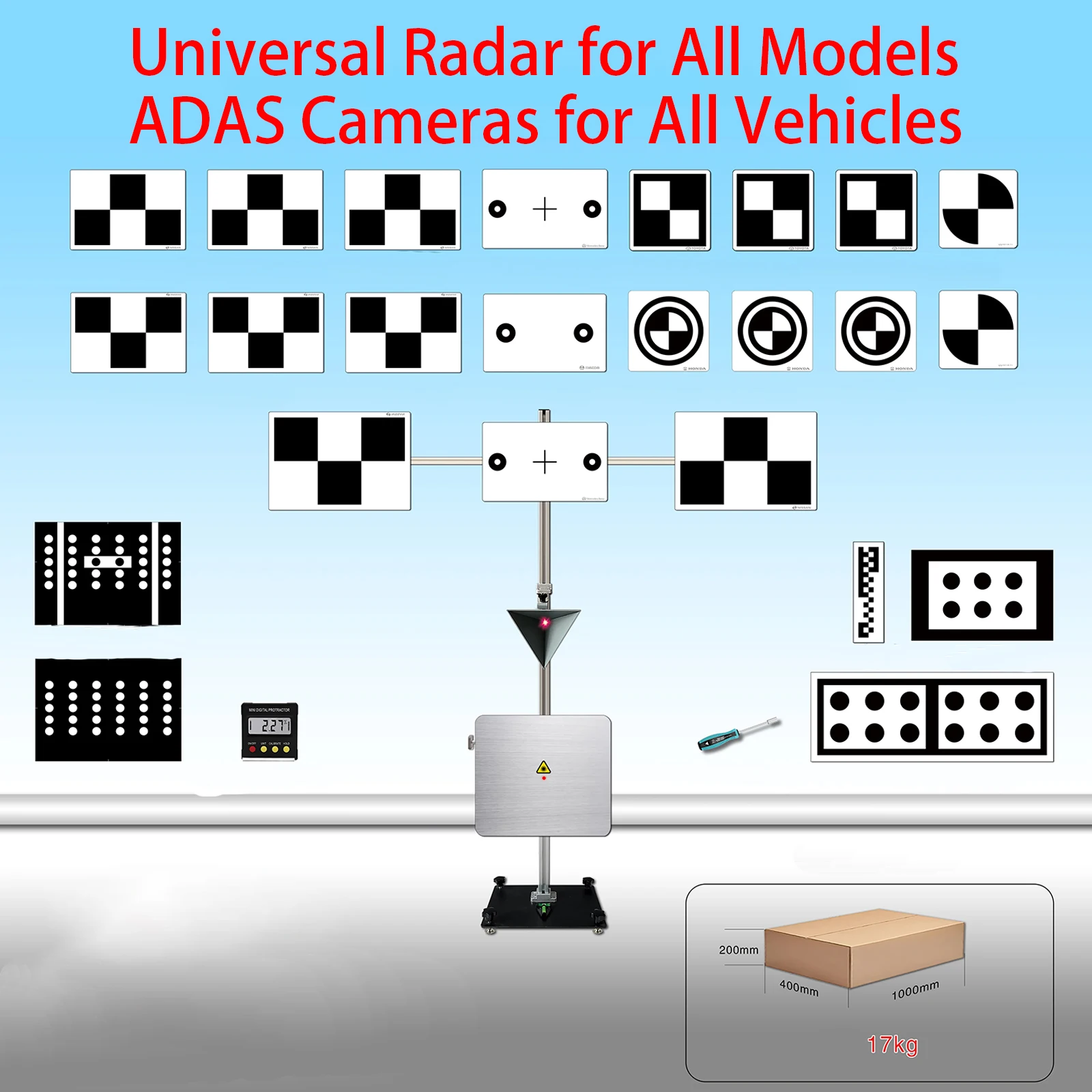 Full-range car ACC target millimeter-wave radar calibration reflector ADAS calibration tool kit