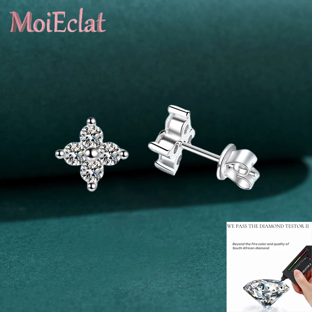 

Star Earrings Women, PT950 Platinum Wedding Jewelry, 0.8CT Moissanite Diamond, Daughter Girlfriend Birthday Gift