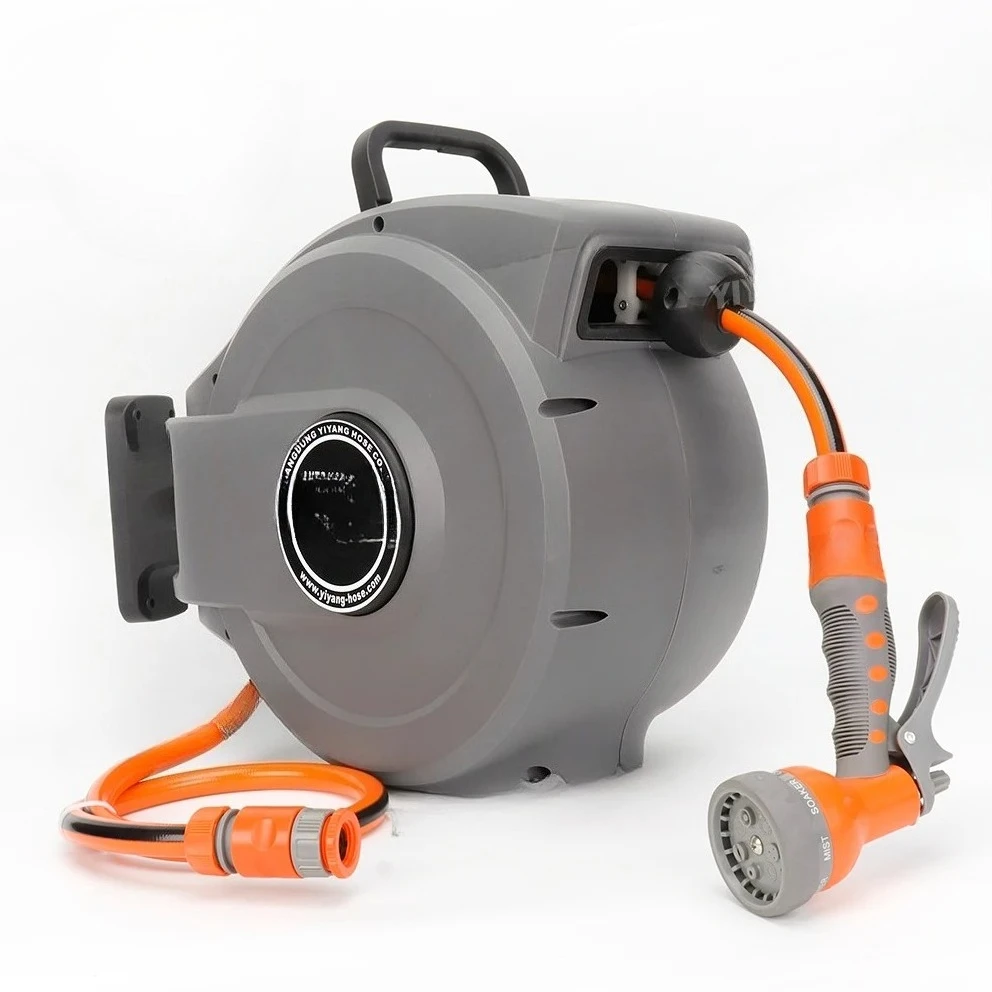 2026High Quality 1/2 10m 15m 20m 30m 50ft 100ft Garden Water Hose Reel Car Wash Hose Reel Wall Mount Garden Hose Reel