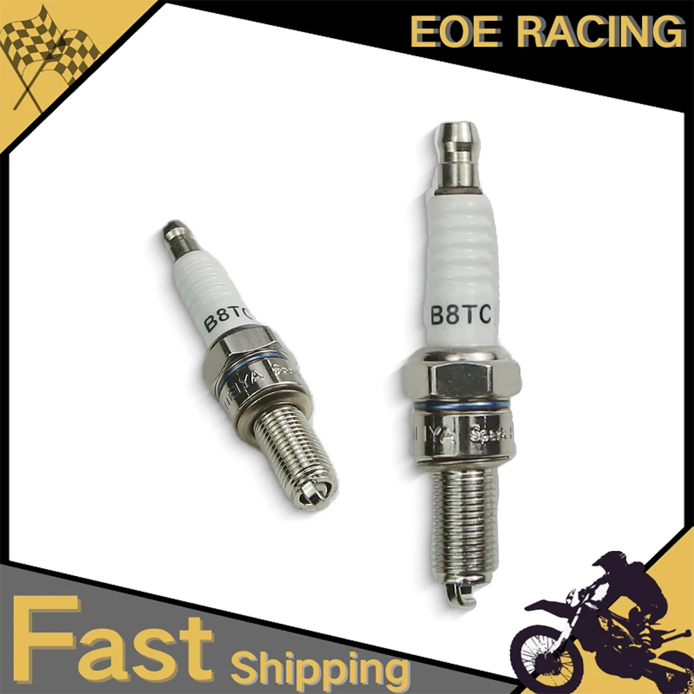 B8TC Spark Plug For Dirt Bike ATV Scooter CG125 CG150 CG200 CG250 Motorcycle Power Equipment Replacement Parts