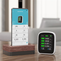AA08-Tuya WIFI 8 &1 Air Quality Monitor HCHO TVOC PM1.0 PM2.5 PM10 Tester Temperature Humidity Meter Carbon Dioxide Detector