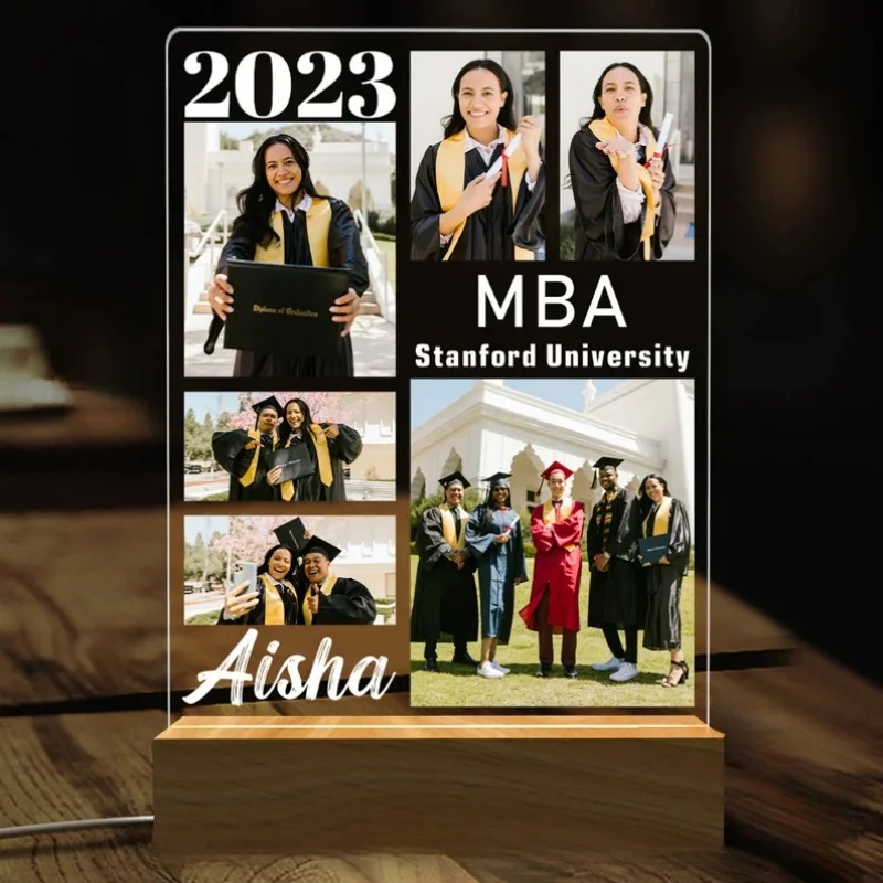 

Personalized Pictures Frame for High School College Custom Photo Acrylic Graduates Friend Season Memorial Congratulations Gift