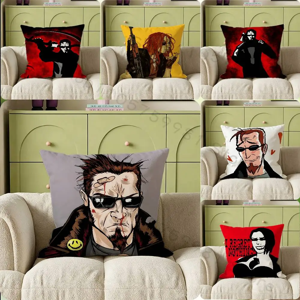 The Postal Dude Postal Print Throw Pillow Cover Square Cushion Case for Living Room Bedroom Decor