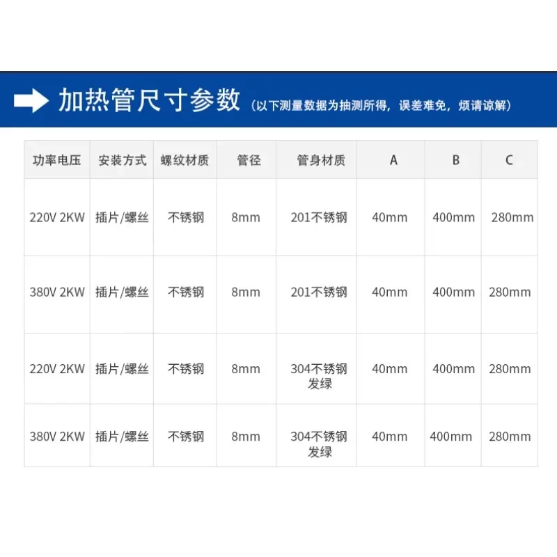 1PC 220v 1500w 2000w Electric  Heating Element Sauna Stove Oven Air Heating Element Baking Heater Tube SS201 SS304