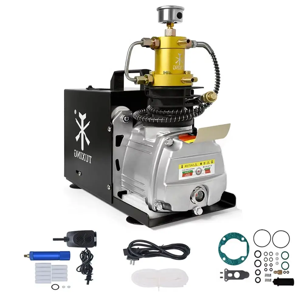 TUXING TXES031 4500Psi High Pressure PCP Air Compressor with Fan Water Pump Electric Compressor for Rifle Scuba Diving Filling