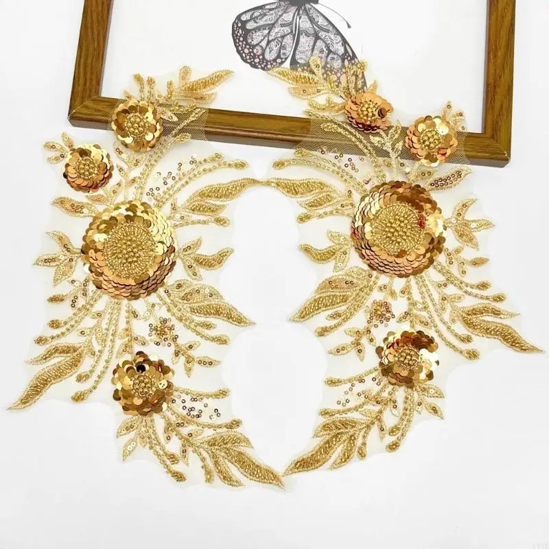 1PAIR SEMPROIDEREDERED SETSES FASHION DESINCES PATCES