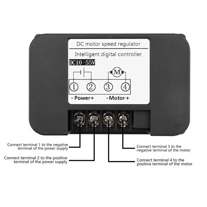 Efficient LCD Display Motor Speed Controller Wireless Remote Control PWM DC Brush Motor Controller DC10-55V 30A Voltmeter Tester
