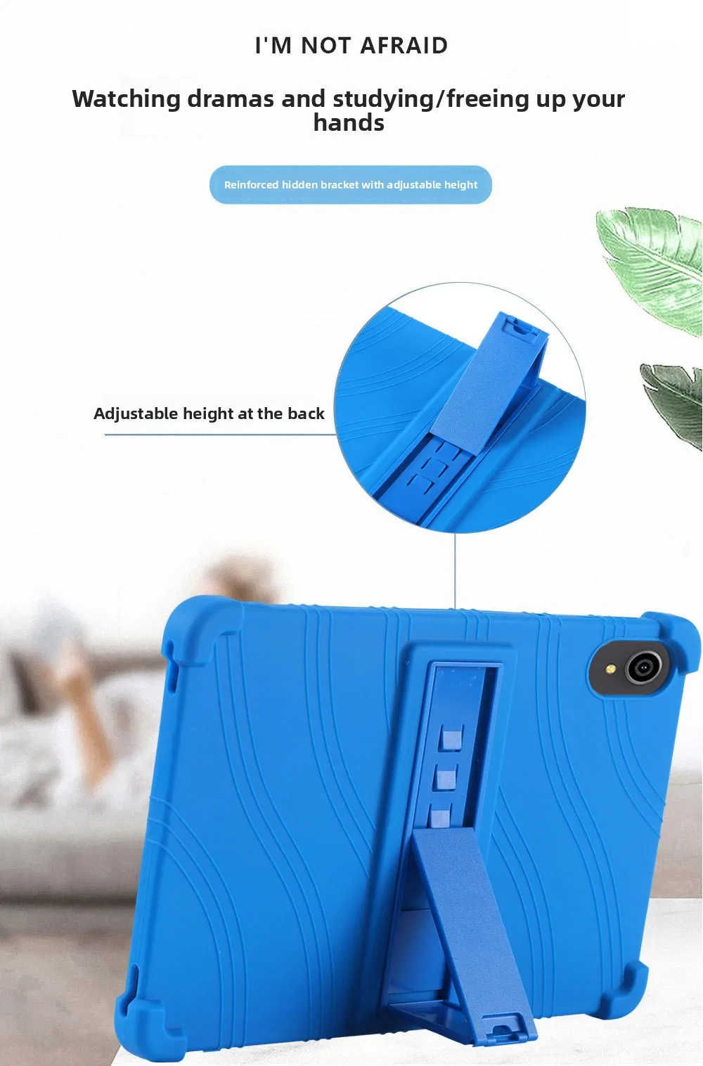 Für Maxsignage EP103A 10,1 Zoll Tablet-Hülle, Silikon-Schutzhülle, stoßfest, stoßfest, Ganzkörper-Stoßfänger mit erhöhten Kanten – Detail 3